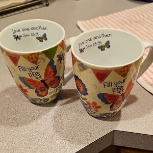 Colorful Butterfly Mugs